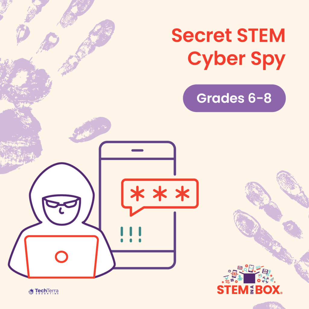 Secret STEM Cyber Spy for grades 6th, 7th and 8th