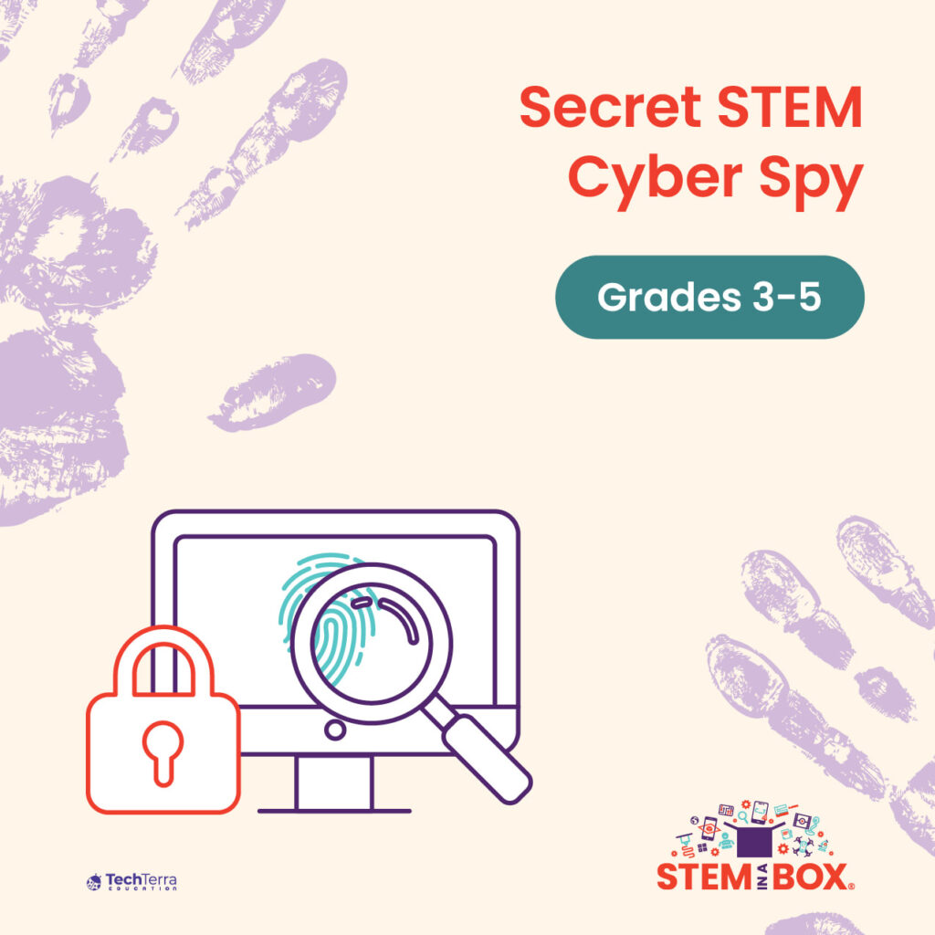 Secret STEM cyber spy for students in grades 3rd, 4th and 5th
