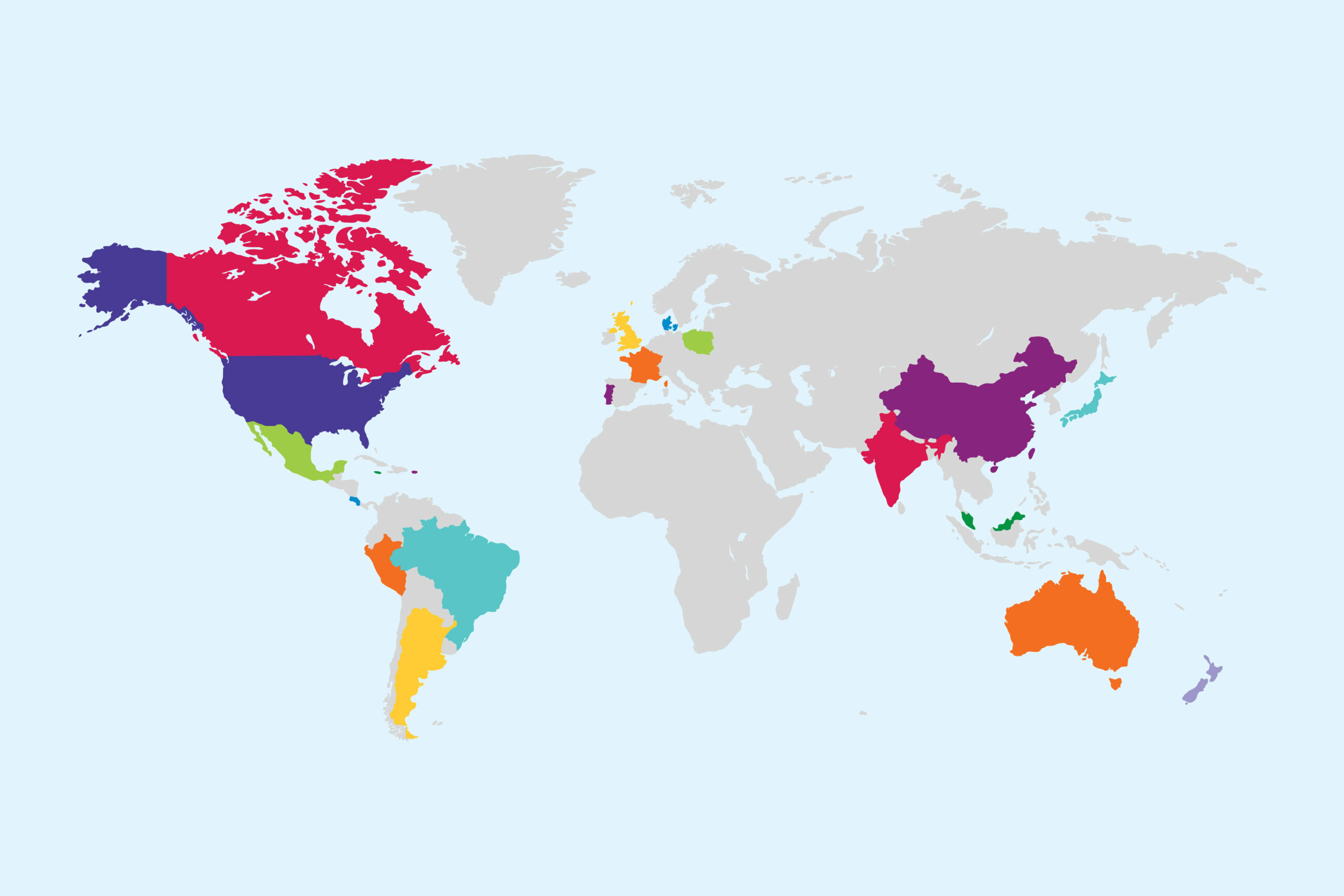 TechTerra Education's STEM and STEAM map of global customers
