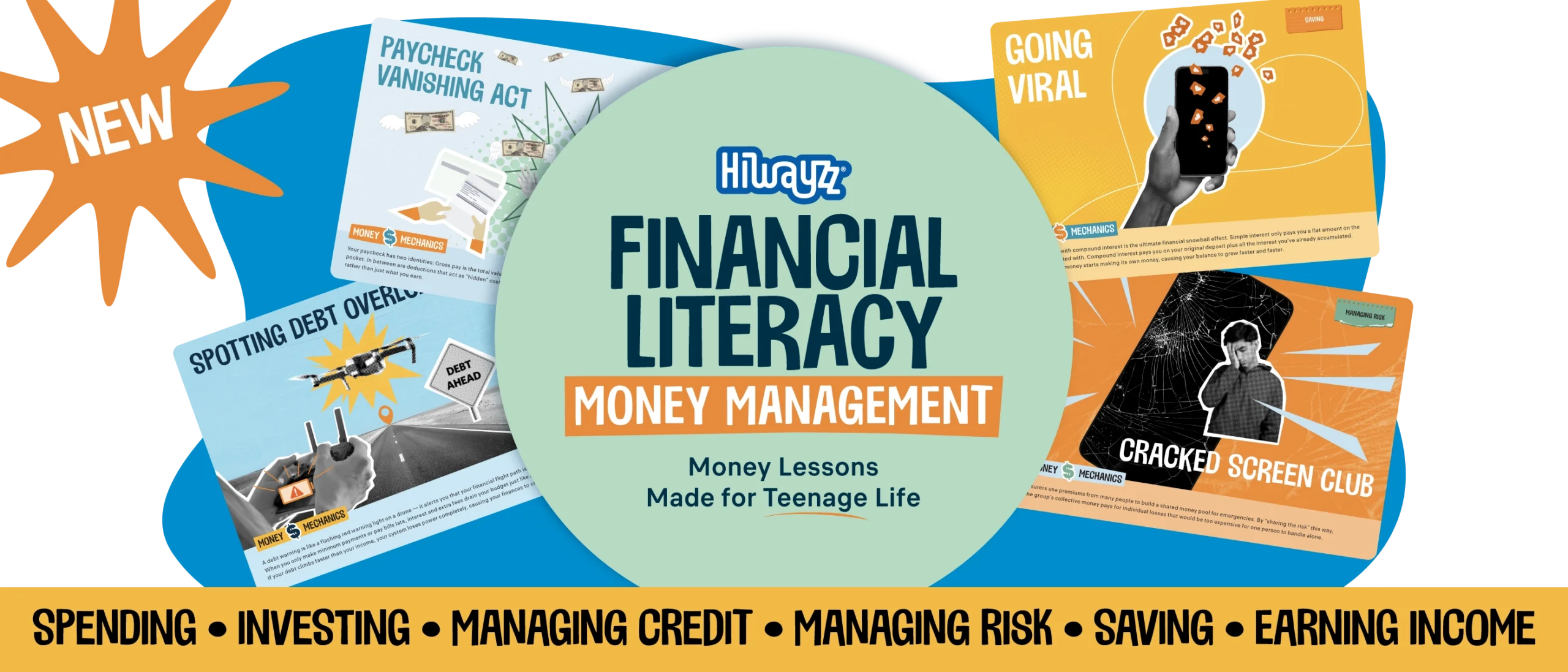 TTE - Web - Homepage Slideshow - v12_NEW - FLMM Our newest Hiwayzz activity card set just dropped! Learn about Financial Literacy: Money Management activity cards.
