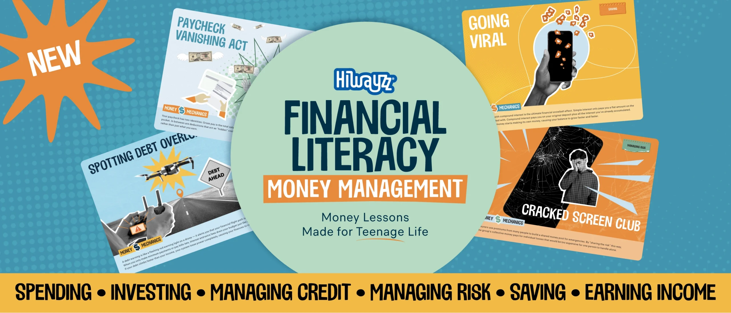 TTE - Web - Homepage Slideshow - v12_NEW - FLMM Our newest Hiwayzz activity card set just dropped! Learn about Financial Literacy: Money Management activity cards.